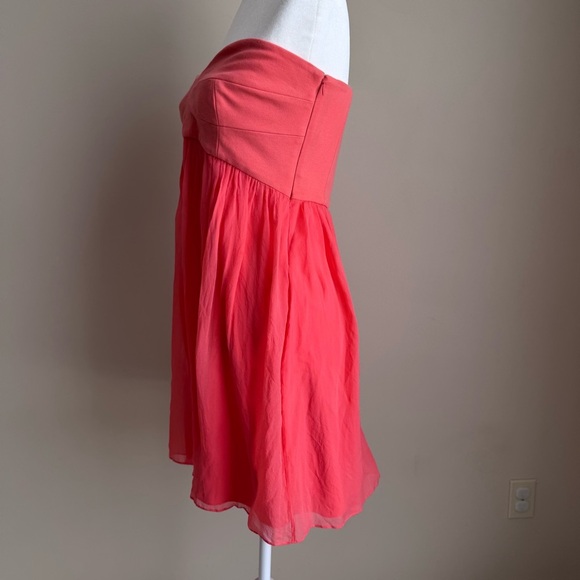 DIANE VON FURSTENBURG Asti Short Strapless 100% Silk Babydoll Dress wedding - Picture 4 of 13